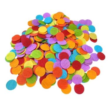 Imagem de Mybbshower 1" Círculo De Arco-Íris Papel Crepom Confete Colorido Pontos Redondos Mesa Para Decoração Festa Aniversário, Casamento, Chá Bebê 1000 Unidades