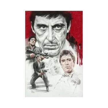Imagem de Tony Montana Scarface Movie Poster Pintura Em Tela Arte De Parede Para