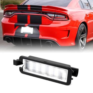 Imagem de PWOBVZ Luz De Led Para Placa Carro Dodge Charger Challenger Chrysler 300 Pacifica Jeep Compass 2015-2023, Conjunto Lâmpada Traseira, 6000K Branco, Pacote Com 1