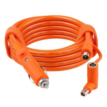 Imagem de XRDS -RF Cabo de extensão de alimentação CC de 12 V/24 V com plugue de isqueiro de 2 m – Cabo resistente de 14 AWG com plugue DC7909 e adaptador DC8020 para estações de energia, caminhões, trailers