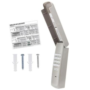 Imagem de Teclado universal para porta de garagem para Chamberlain/Liftmaster/Genie/Linear/Multicodifice/artesão/Porta aérea/Abridores Stanley somente, entrada sem chave, 2 canais, cinza, preste atenção à compatibilidade