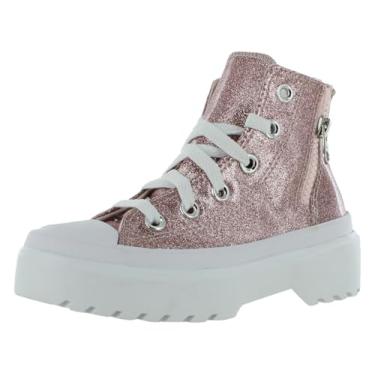 Imagem de Converse Tênis masculino Chuck Taylor All Star com plataforma elevatória (criança pequena), Blush Hush/branco puro/rosa, 16