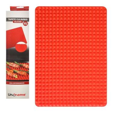 Imagem de Kits Tapetes de Silicone Culinário Antiaderente Não Gruda Altamente Resistente ao Calor e Frio Grande 29x41cm Grill Chapa Para Churrasco e Todo Tipo de Forno (Vermelho) (3 Tapetes Culinário)