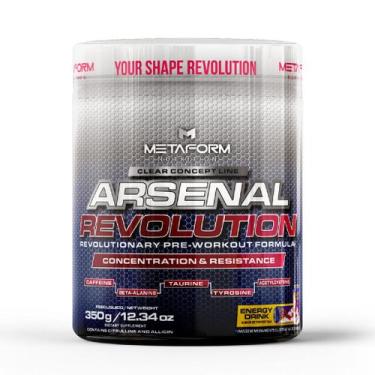 Imagem de Pré-Treino Arsenal Revolution 350g  320mg Cafeína  Sem Açúcar  Alta Pe