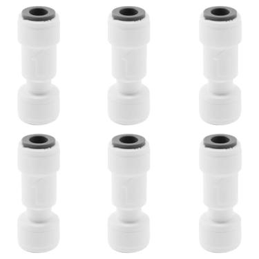Imagem de yyangz 6 peças válvula de retenção 1/4 dispensador de água potável doméstico direto empurrar para conectar válvula de retenção peças de purificador de água para osmose reversa filtro de água