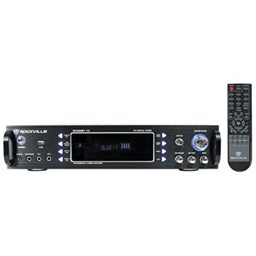 Imagem de Rockville Amplificador E Mixer Rpa60Bt V2 De 1000 Watts 2 Canais, Bluetooth, Usb, Cartão Sd, Entradas Microfone, Controles Equalização, Perfeito Para Djs Karaokê