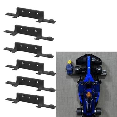 Imagem de meeeyya 6Pcs Wall Mount Compatible with Speed Champions Sets, Wall Bracket with a Base for Brick Cars and The Pilot/Figure