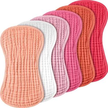 Imagem de Muslin Burp Cloths Frienda, pacote com 6, algodão, 50 x 23 cm, unissex