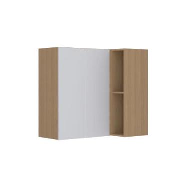 Imagem de Armário de Parede Modulado Canto Reto 95cm 2 Portas Slim Luciane, Frei