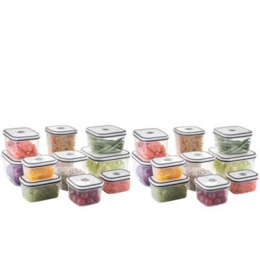 Imagem de Potes Herméticos Electrolux de Plástico Branco Retangular com 20 Unida