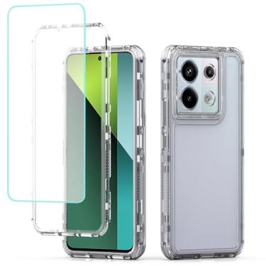 Imagem de Yodueiv Capa Para Redmi Note 13 Pro 5G, Poco X6 (5G) Com Protetor De Tela Vidro Temperado, Protetora Completa 3 Camadas Transparente E Resistente Celular Xiaomi