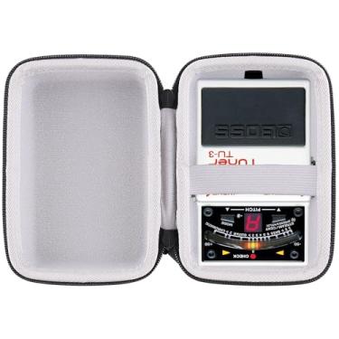 Imagem de JINMEI Estojo de armazenamento rígido de EVA compatível com Boss DS-1/BOSS TU-3/CH-1/CS-3/NS-2 caixa de armazenamento de viagem com afinador cromático (cinza)