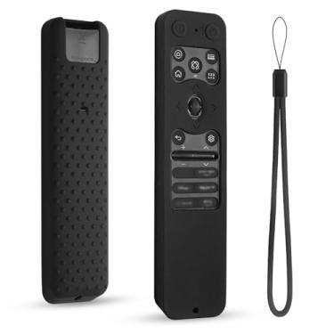 Imagem de Capa protetora de silicone para controle remoto LG MR25GA compatível com controles remotos da série C5/M5/B5/G5 2025, resistente a quedas e arranhões com cordão (preto)