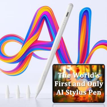 Imagem de Caneta AI Stylus para iPad com assistente de IA integrado – 6 funções inteligentes, teclas de atalho personalizadas, sensibilidade de inclinação – iPad Pencil (2018-2024) para iPad Pro de 11 polegadas