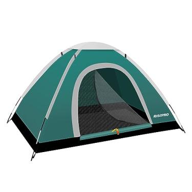Imagem de RISEPRO Barraca de acampamento portátil, para 2 pessoas, à prova d'água, à prova de vento, proteção UV, perfeita para praia, ao ar livre, viagens, caminhadas, acampamento, caça, pesca, etc. CT2020G