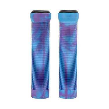 Imagem de Biclonete Grips de borracha Anti -deslizamento de borracha Slip confortável manga da tampa para bicicleta de montanha 22,2 mm TPE Material 1 par (Azul roxo)