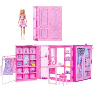 Imagem de Barbie Fashion & Beauty Conjunto de Brinquedo Armário dos Sonhos com Acessórios e Boneca para crianças a partir de 3 anos