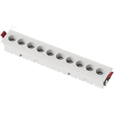Imagem de Iluminação Embutida 20w Led Refletor Linear De Teto Lâmpada De Destaque Downlight De Montagem Embutida Holofotes Direcionais Modernos Luzes De Teto De Faixa Longa, White-4000k