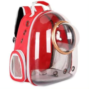 Imagem de Mochila Bolsa Pet Visão Panorâmica Astronauta Color Gato Ou Cachorro TINNY YOU (VERMELHO P08)