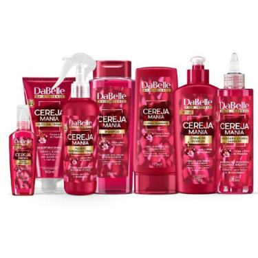 Imagem de Kit Dabelle Cereja Mania Máscara Líquida Lamelar 200ml Tratamento Comp