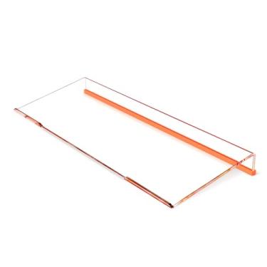 Imagem de Beego Suporte Ergonômico Para Teclado De Computador - Bandeja Inclinada Com Acrílico Transparente E Faixa Antiderrapante Laranja Digitação Fácil Em Casa, Escola, Escritório, Acessórios Mesa