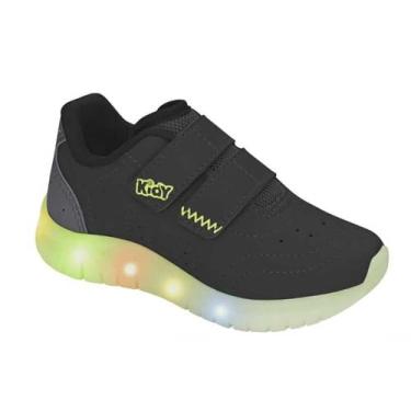 Imagem de Tênis Infantil Menino Kidy Light Fun LED Preto 29