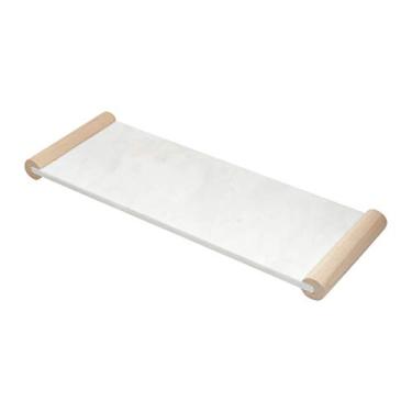 Imagem de BANDEJA DE MÁRMORE C/BORDA DE MADEIRA 42x15x3cm