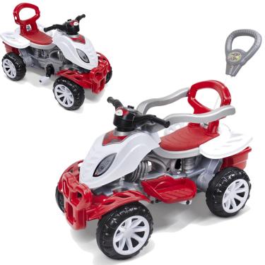 Imagem de Carrinho de Passeio e Pedal Bebe Maral Quadriciclo Vermelho