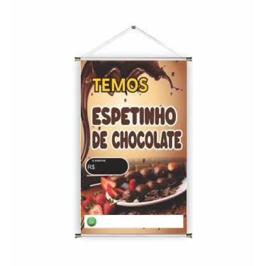 Imagem de Banner pronto Espetinho de Chocolate BA 095 medida 45x70 cm arte pront