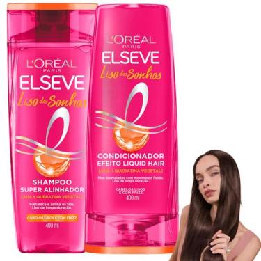 Imagem de Kit Elseve Liso Do Sonhos Super Alinhador Efeito Liquid Hair - L'oreal