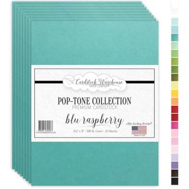 Imagem de Cardstock Warehouse Papel cartolina azul azul framboesa azul-petróleo – 25 folhas, 21,6 x 28 cm - 45,4 kg / 270 GSM cartolina azul-petróleo premium para corte, artesanato, impressão, fabricação de