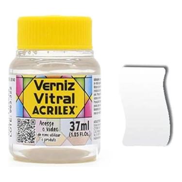 Imagem de Verniz Vitral Para Artesanato Acrilex 37ml Escolha A Cor Perfeito para Copos Garrafas Vaso Outras Perfeito para Copos Garrafas Vasos e Outras Ele Transforma Suas Peças Em Verdadeiras Obras De Arte, Simulando (Incolor 500)