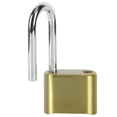 Imagem de 4 dígitos combinação de cadeado à prova de intempéries resetável trava de combinação externa pesada com design de gancho de língua dupla para portas janelas portas portões de