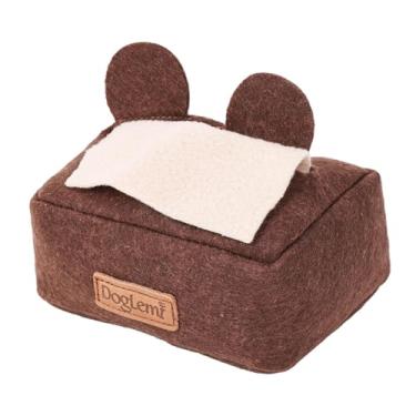 Imagem de predolo Brinquedo para cheirar cachorro, Dispensador de petiscos para esconde-esconde, Tigela de comida para o tédio, Caixa de lenços de papel, Brinquedo para, Marrom