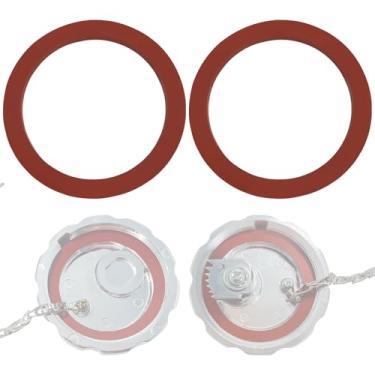 Imagem de LOBIUTIYA Pacote com 2 20770691 junta da tampa do tanque de combustível de 7,6 cm de diâmetro, junta FKM para caminhões pesados Volvo VN e VNL tampas de combustível de giro, substitui as tampas de