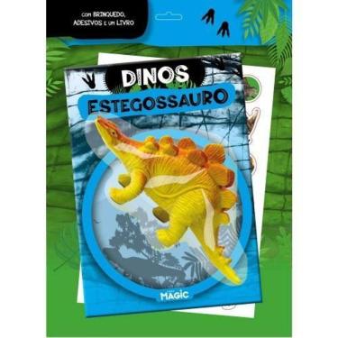 Imagem de Livro Dinos Estegossauro Com Brinquedo E Adesivos - Magic