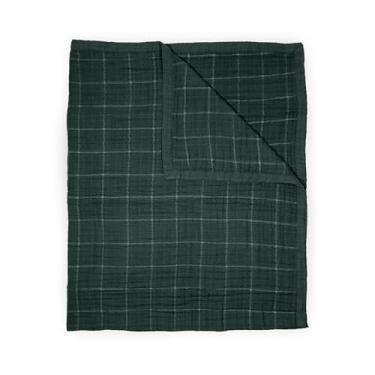 Imagem de Little Unicorn Manta acolchoada premium | Cobertor GG de musselina super macio em várias camadas | Ótimo para crianças e famílias (xadrez vergreen)