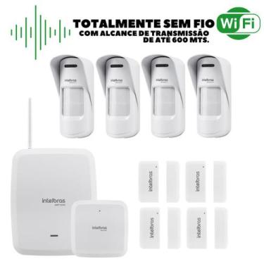 Imagem de Kit Alarme Intelbras AMT 8000 Proteção Sem Fio para Áreas Internas e E