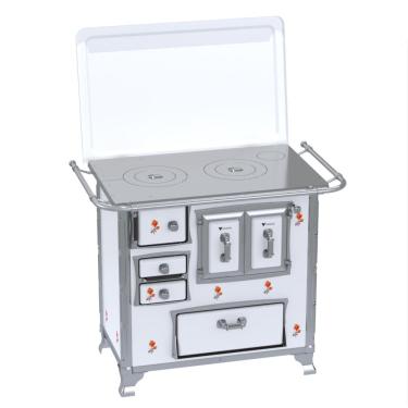 Imagem de Fogao a Lenha Venax GII n 1 Sec XVIII Branco Flor Gab SD