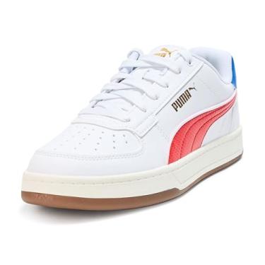 Imagem de PUMA Tênis infantil unissex Caven Shoes, Branco para todos os tempos, chiclete vermelho Ah25, 20
