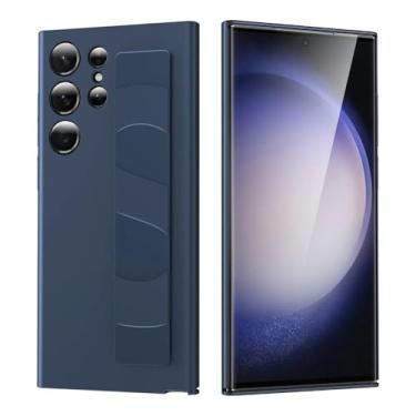 Imagem de Capa protetora de silicone com pulseira fosca para Samsung Galaxy S25 S24 S23 Ultra Plus Fold 6 5 4 5G, azul, para Galaxy S25 Edge