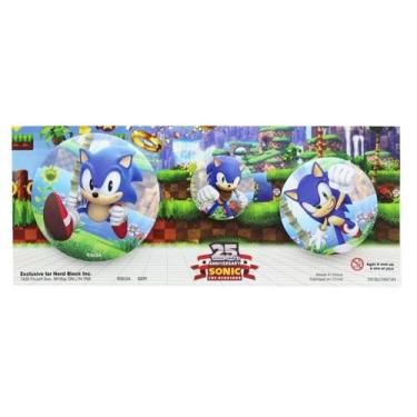 Imagem de Emblema de botão Toynk Sonic the Hedgehog 25º aniversário, pacote com 