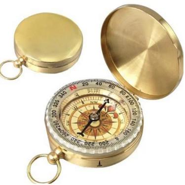 Imagem de Bússola Retro Lorben tipo Relógio Bolso Vintage Metal Fosforescente - 