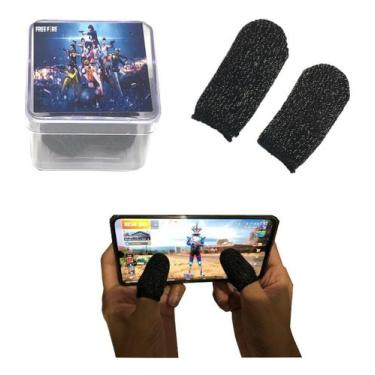 Imagem de 1 Par Luva De Dedo Gamer C/ Case Pubg Free Fire Call Of Duty, Free Fir