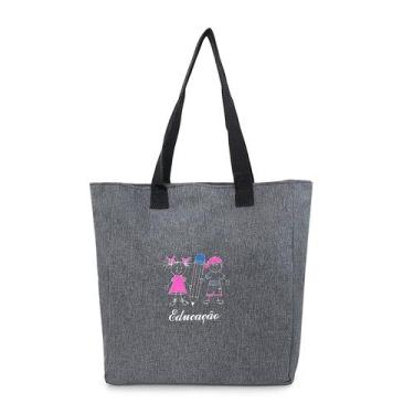 Imagem de Bolsa feminina tote professora estudante educação Bonecos - Lugagge, C