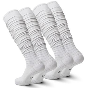 Imagem de Meias de futebol IRAMY Scrunch Ultra Long, 2 pacotes de algodão