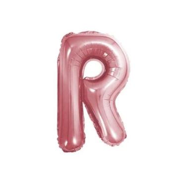 Imagem de Balão Letra Metalizada Rose Gold - 40cm (escolha Sua Letra) - PartiuFe