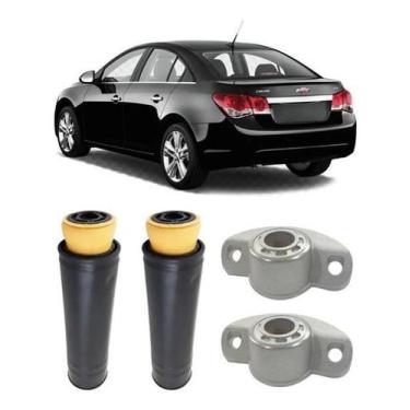 Imagem de Kit Coxim Batente Coifa Traseiro Cruze Sedan 2011 2012 2013 - Qualykit