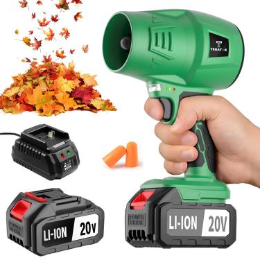 Imagem de Mini soprador de folhas sem fio 4.0Ah, sopradores elétricos de folhas com bateria e carregador, sopradores de folhas leves para cuidados com o gramado, pátio, ventilador turbo para secador de carro, 1