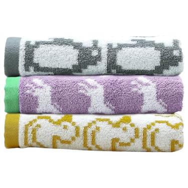 Imagem de Toalhas de mão fofas 35 x 73 cm, macias e absorventes, 100% algodão, toalhas de banho com estampa de pinguim, pato e unicórnio, adequadas para banheiro e cozinha